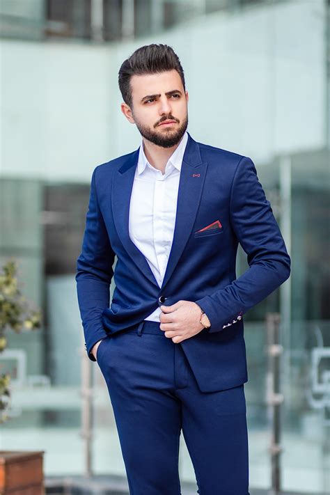 mens wedding suit blue